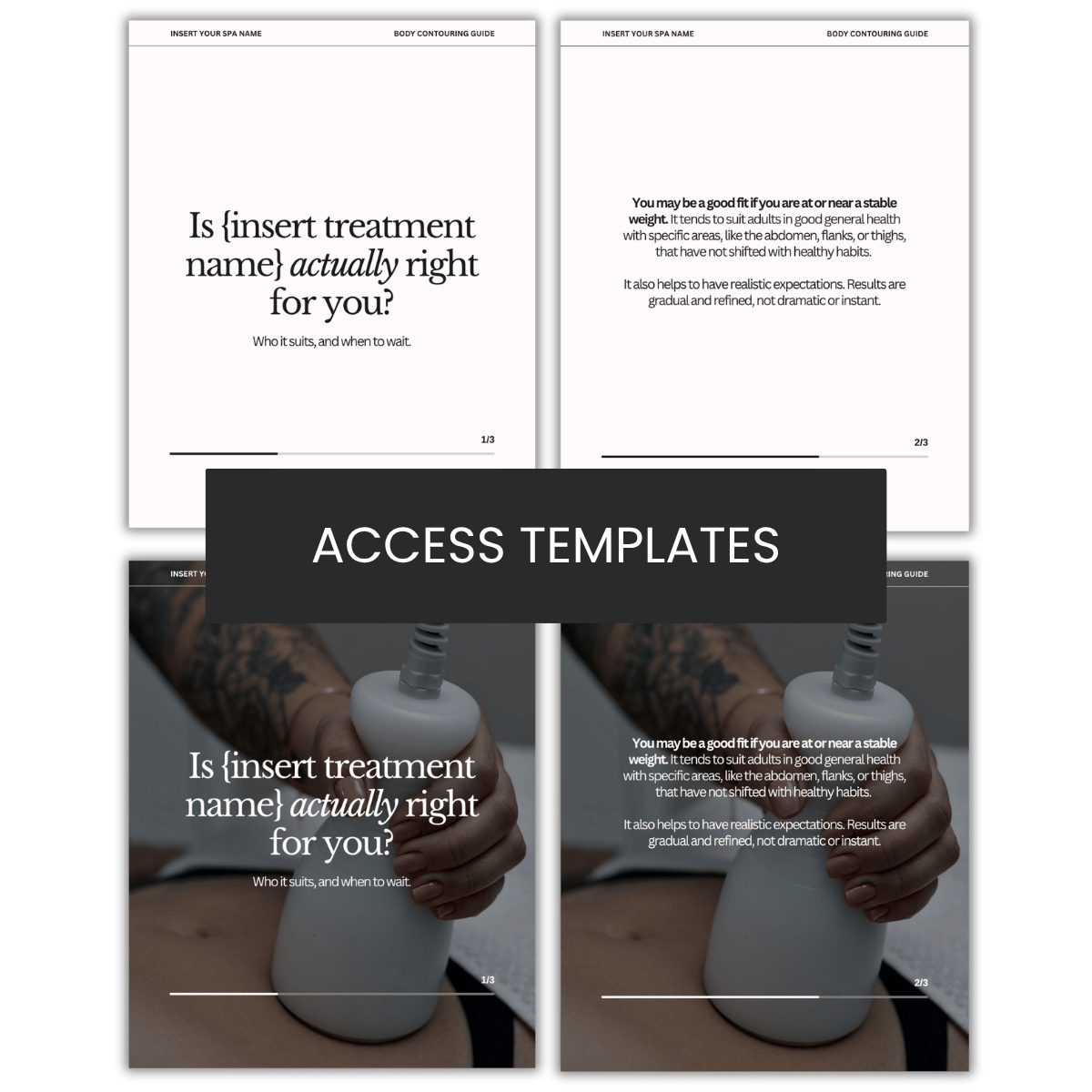 Is {insert treatment name} actually right for you? Body Contouring Carousel