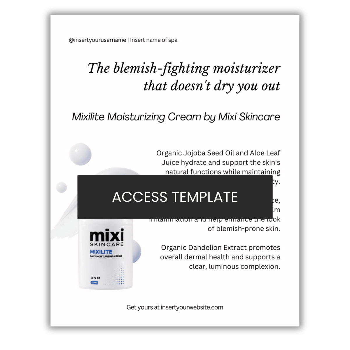 Mixilite Moisturizing Cream by Mixi Skincare