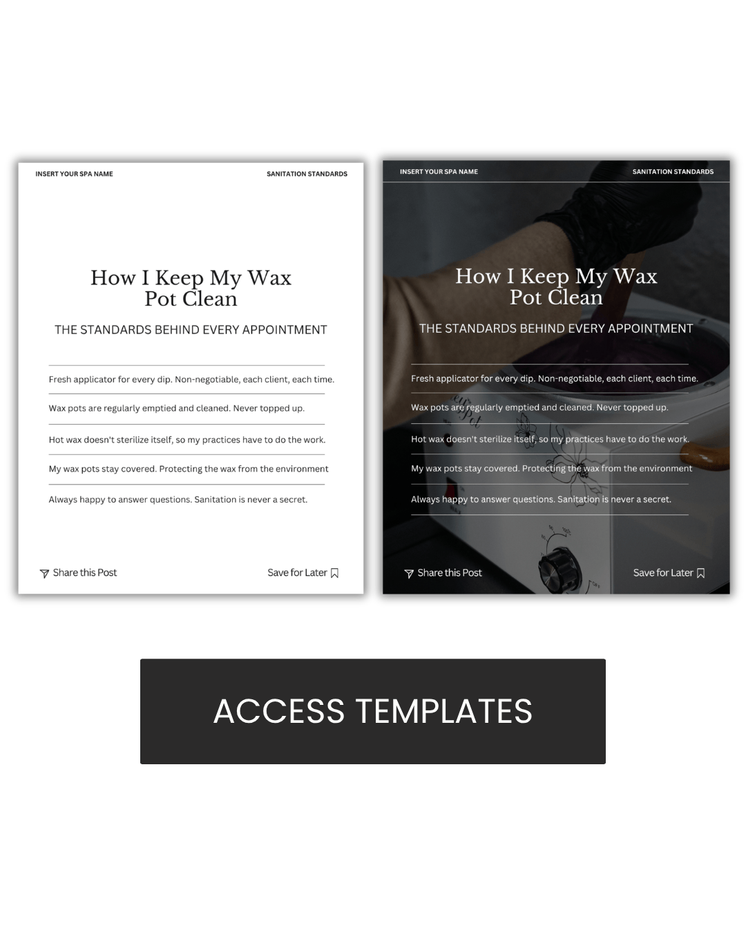 How I Keep My Wax Pot Clean Graphic