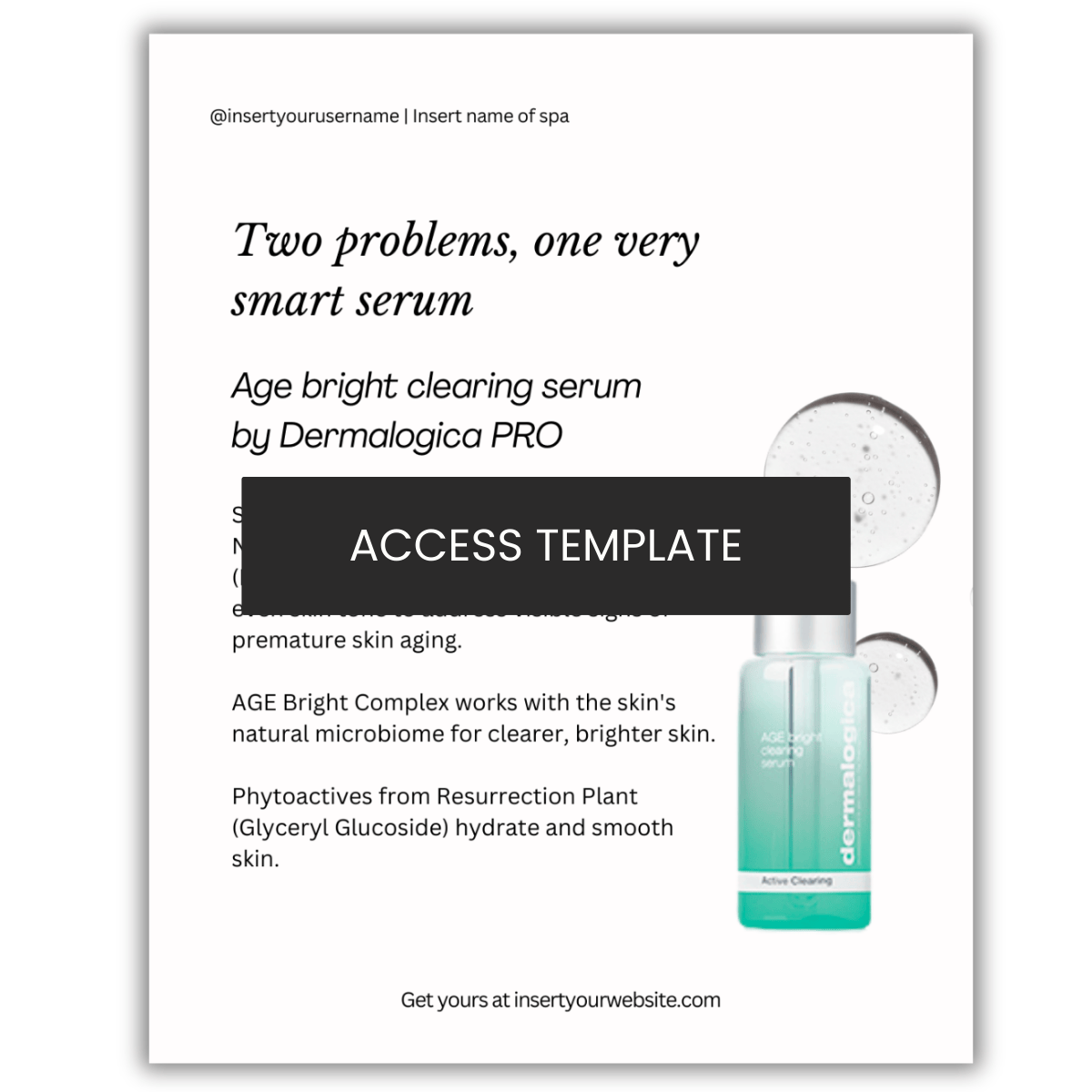 Age bright clearing serum by Dermalogica PRO