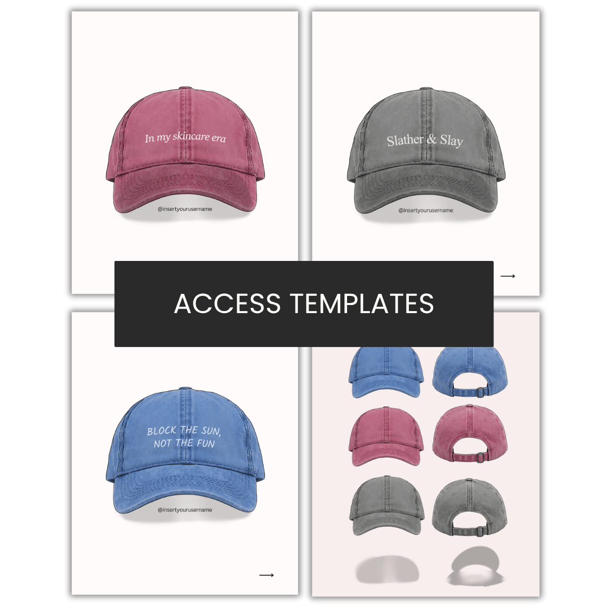 Summer Hats Illustration