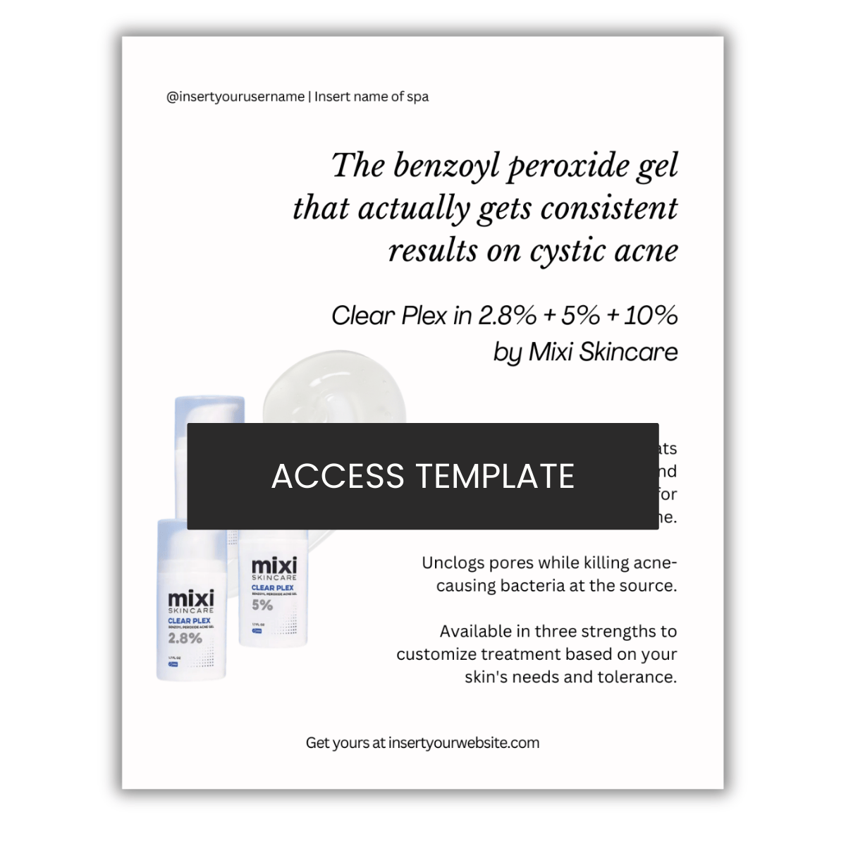 Clear Plex in 2.8% + 5% + 10% by Mixi Skincare