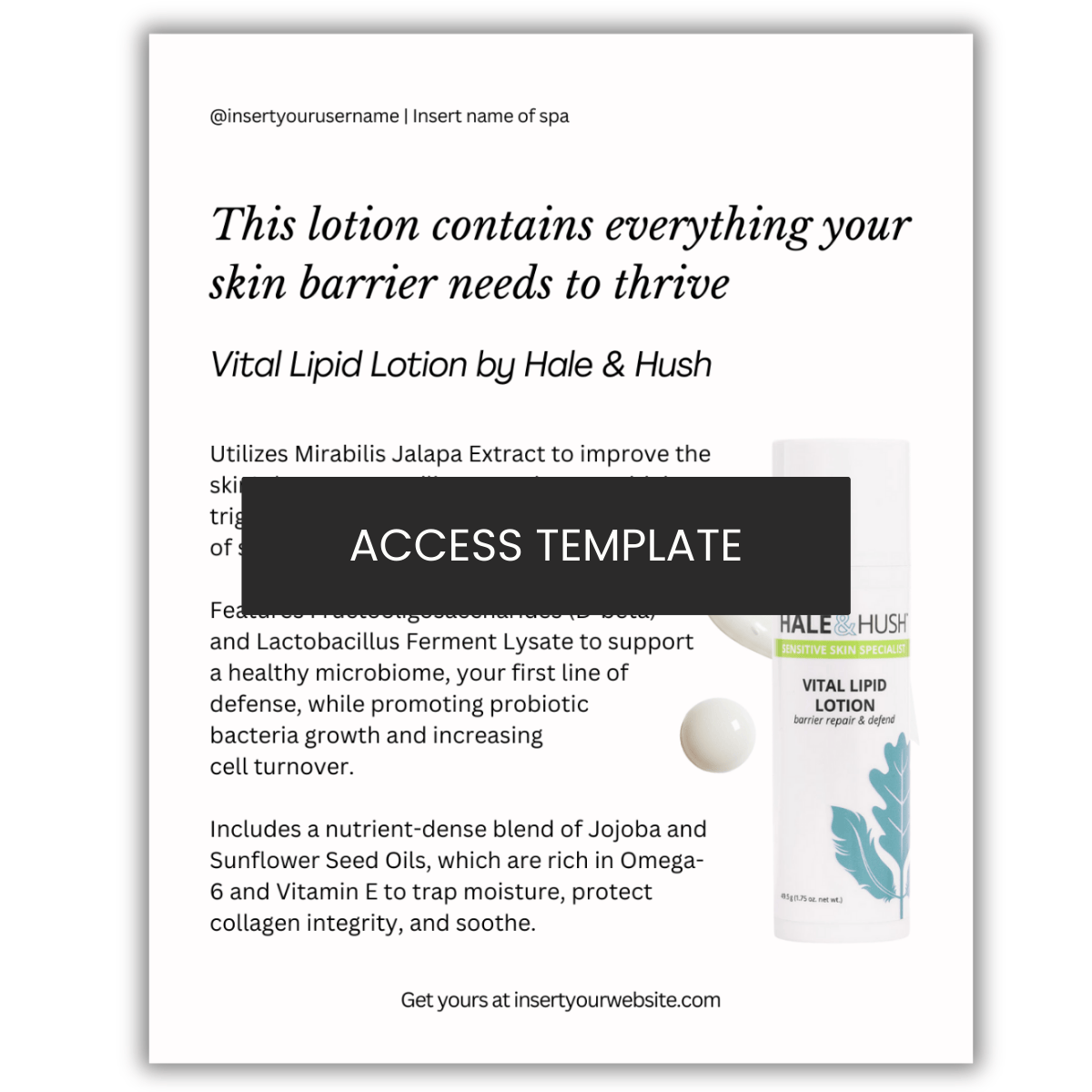 Vital Lipid Lotion by Hale & Hush Graphic