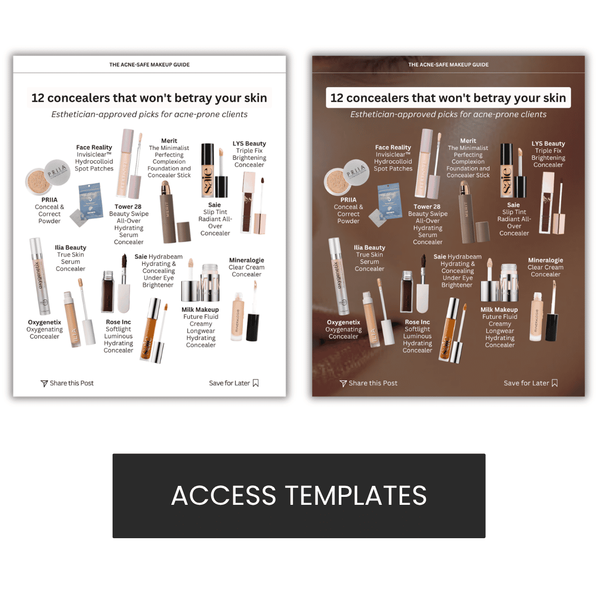 Concealer: Acne-Safe Makeup Guide Graphic