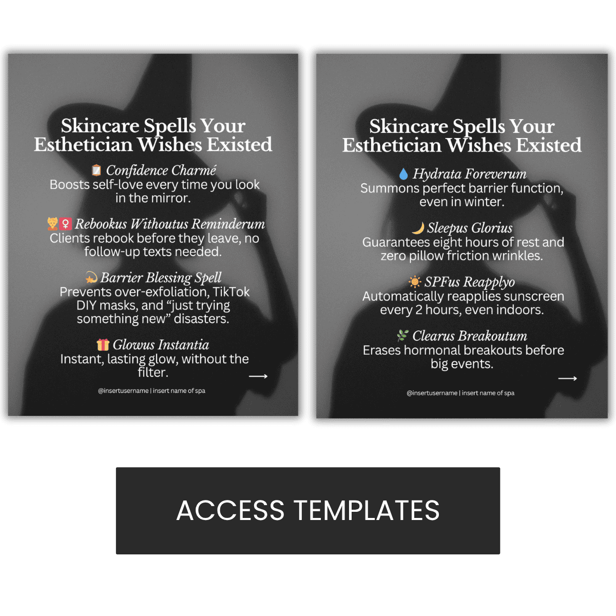 Esthetician Spells Halloween Carousel