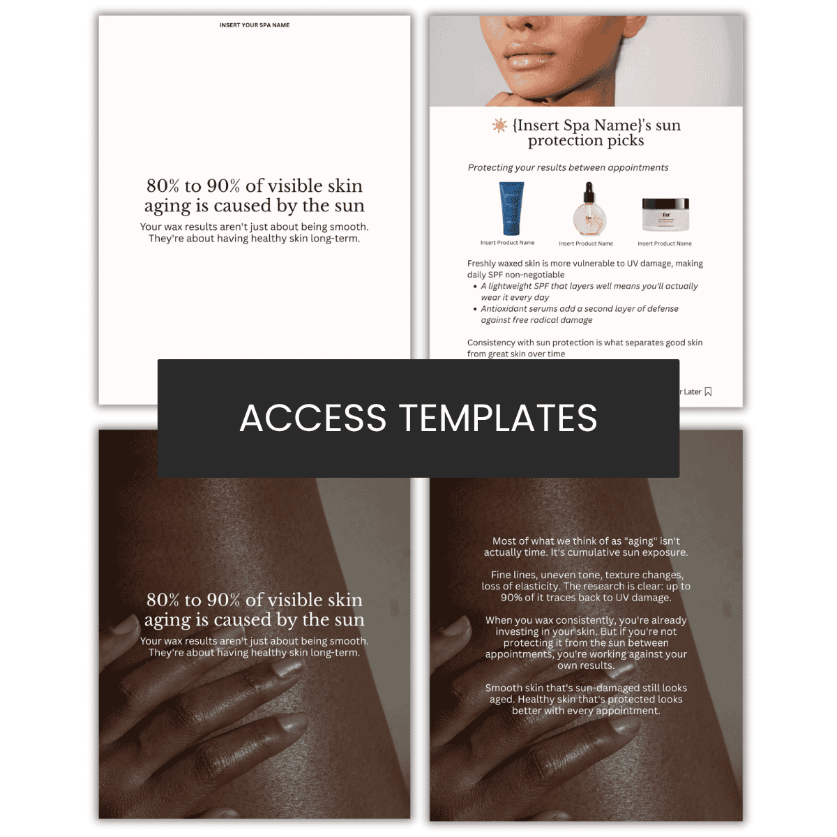 80% to 90% of visible skin aging is caused by the sun Carousel