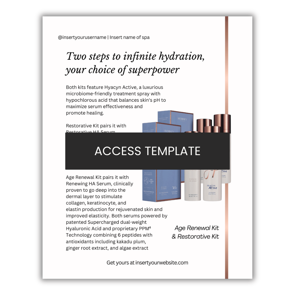 Hydrinity Age Renewal Kit & Restorative Kit