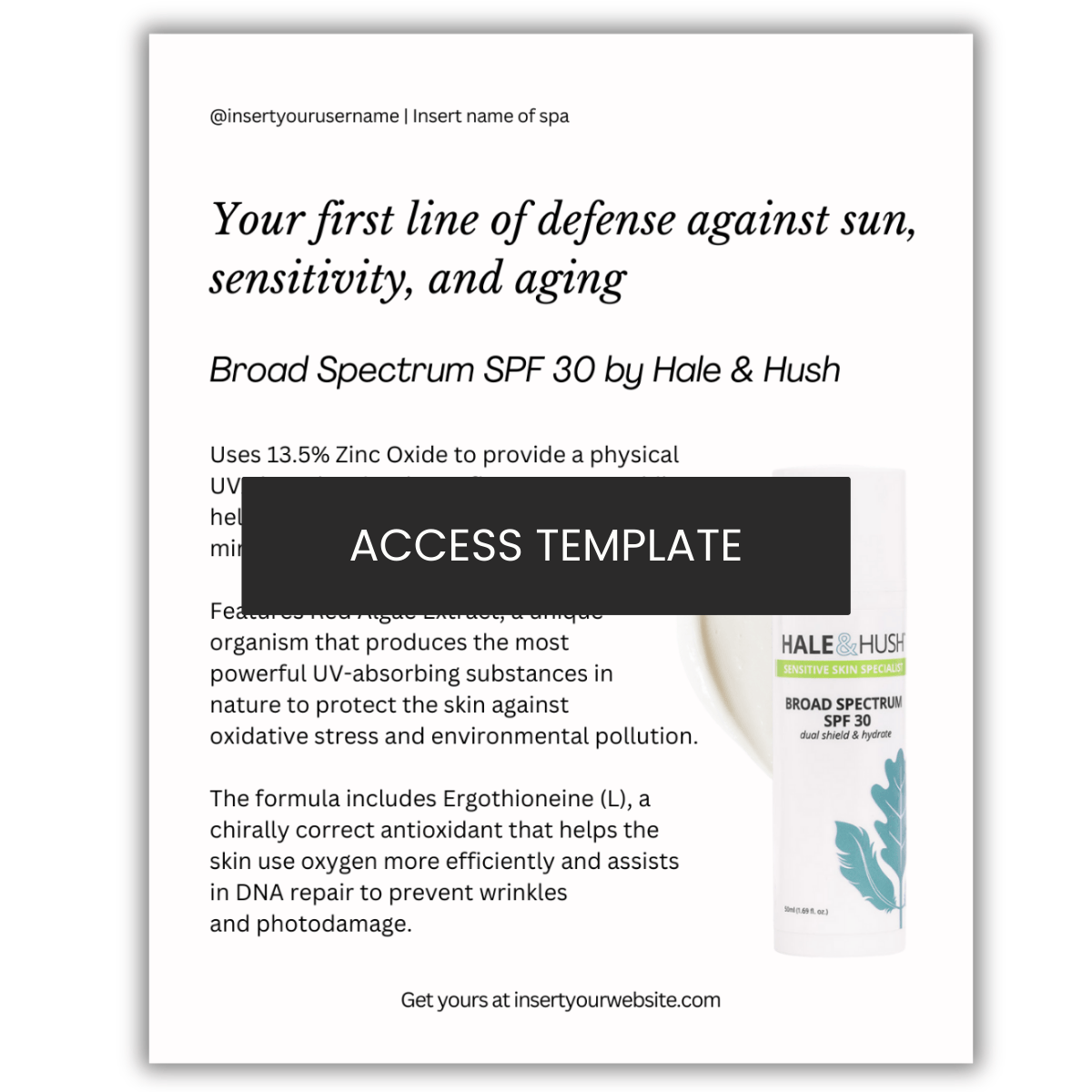 Broad Spectrum SPF 30 by Hale & Hush Graphic
