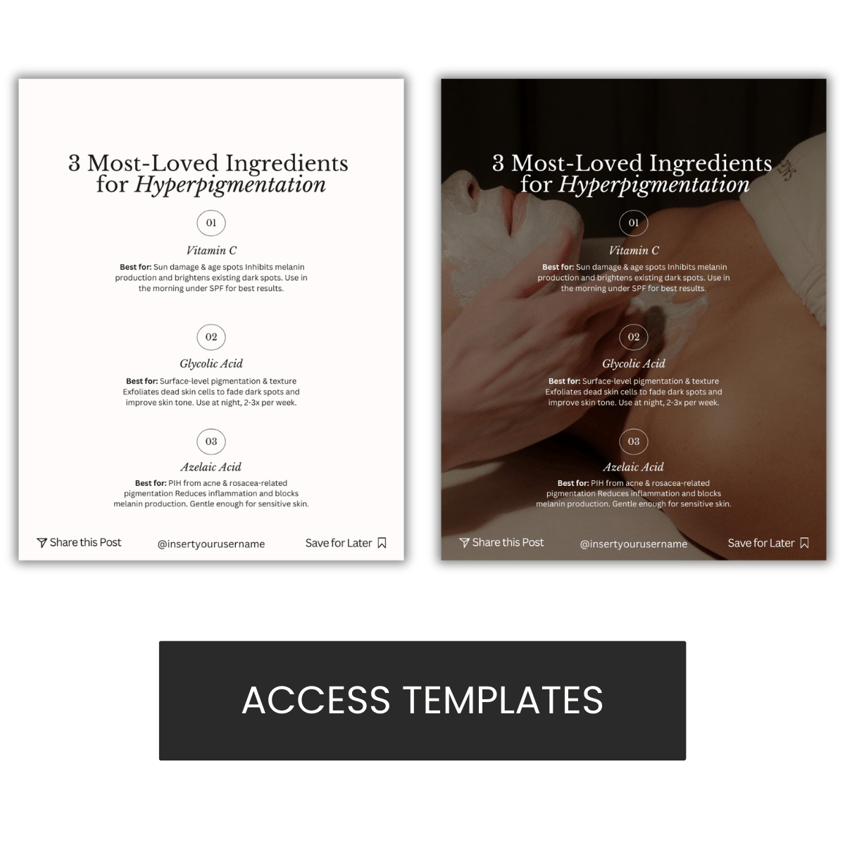 3 Most-Loved Ingredients  for Hyperpigmentation Graphic