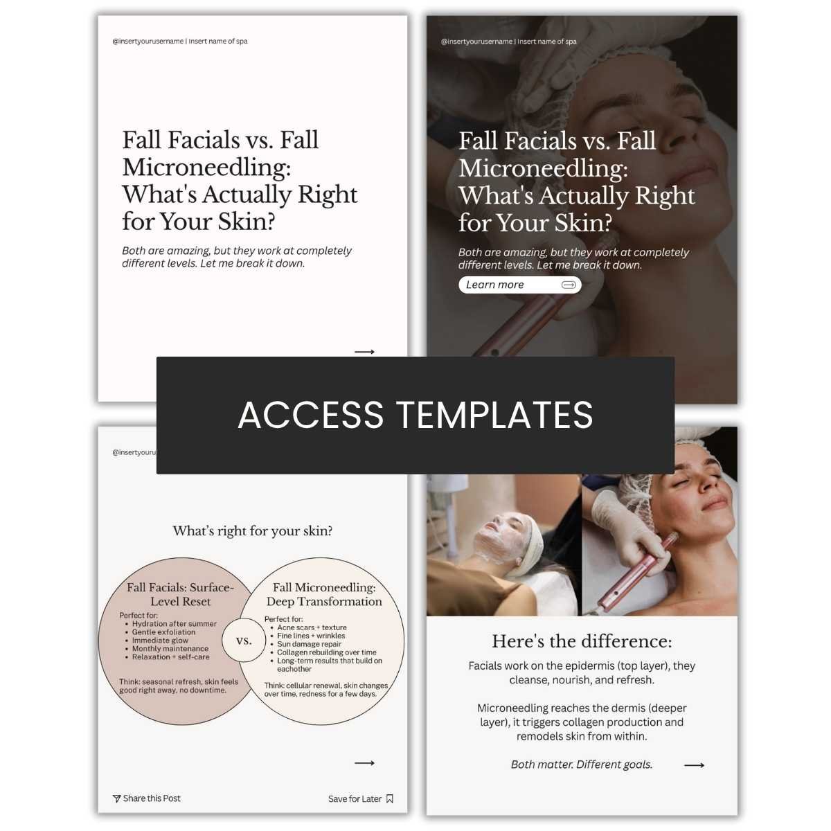 Fall Facials vs. Fall Microneedling Carousel