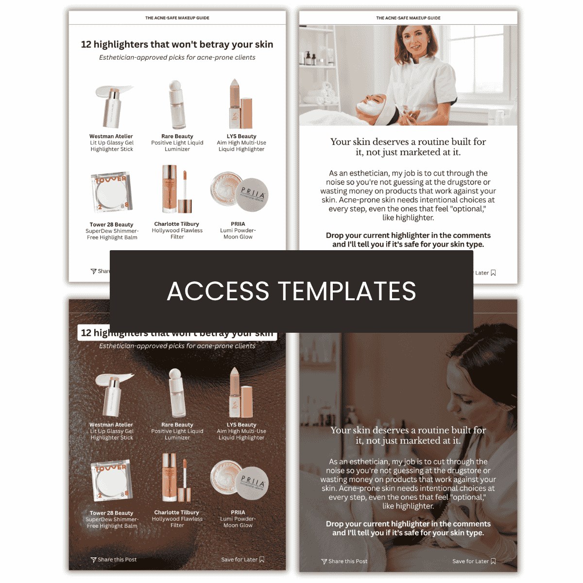 Highlighter: Acne-Safe Makeup Guide Carousel