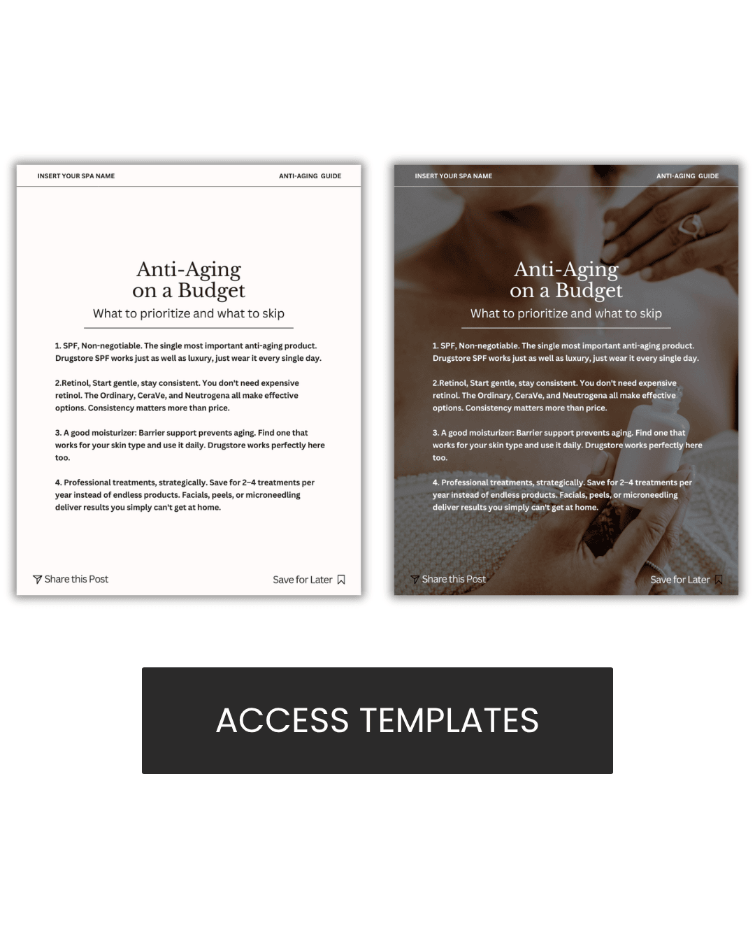 Anti-Aging on a Budget Graphic