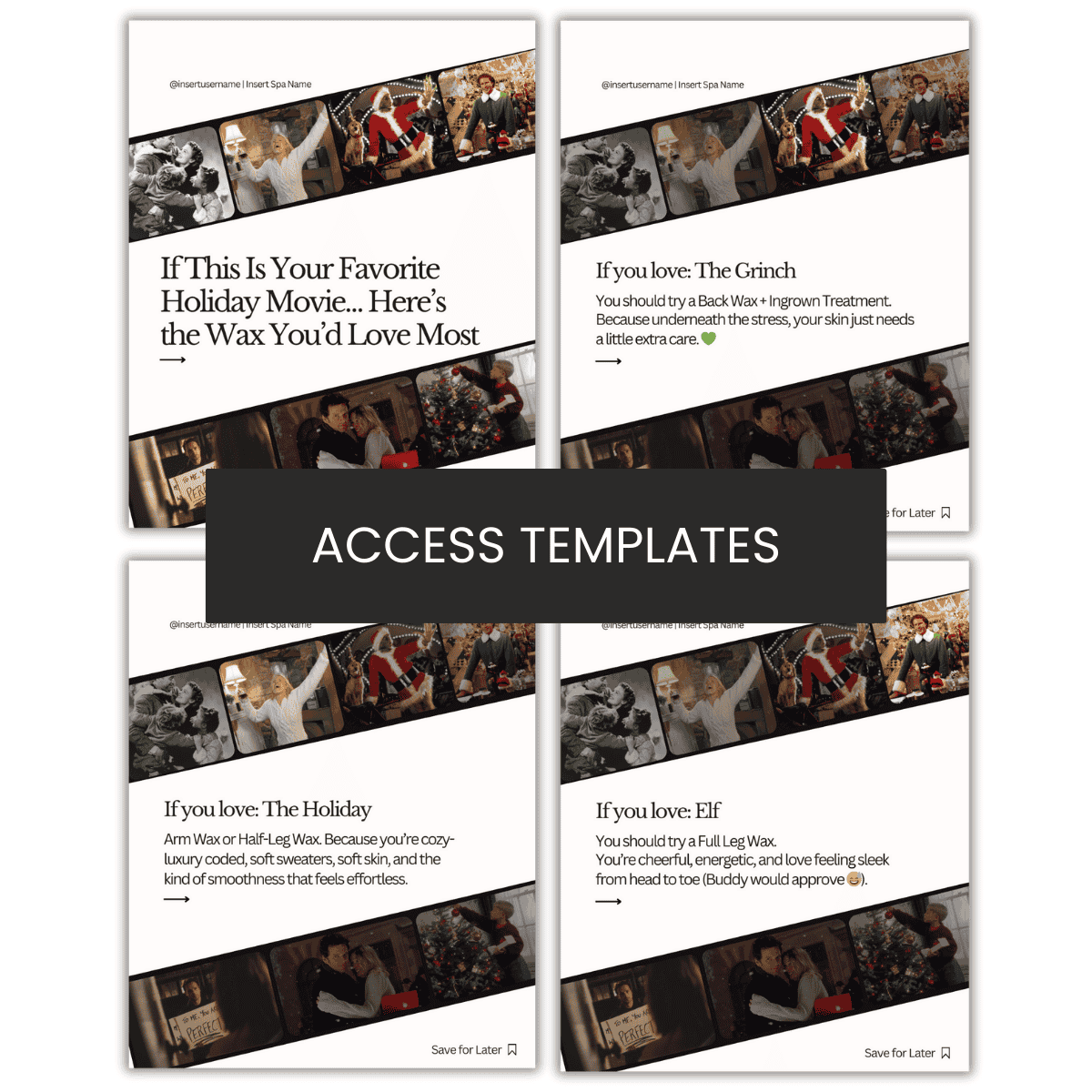 Holiday Movie + Wax Rec Carousel