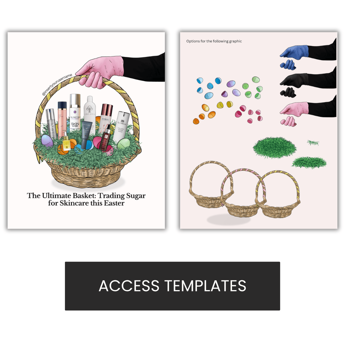 Spring Illustration  Product Recs Easter Basket
