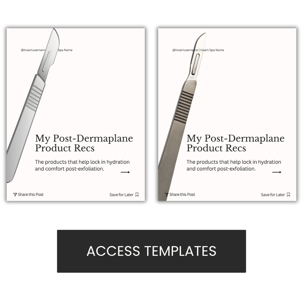 My Post-Dermaplane Product Recs Carousel