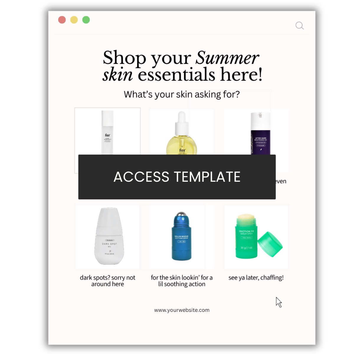 Shop your Summer skin essentials here! Graphic
