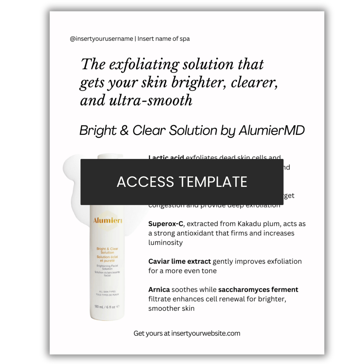 Bright & Clear Solution by AlumierMD