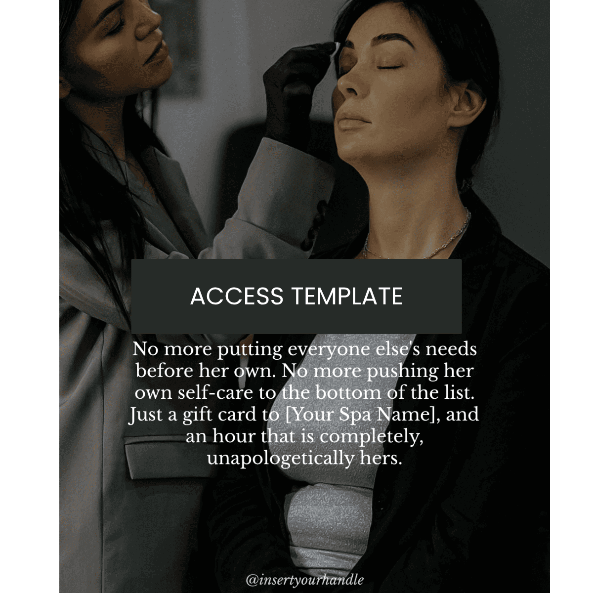 "This Mother's Day, gift her permission to be first." Graphic