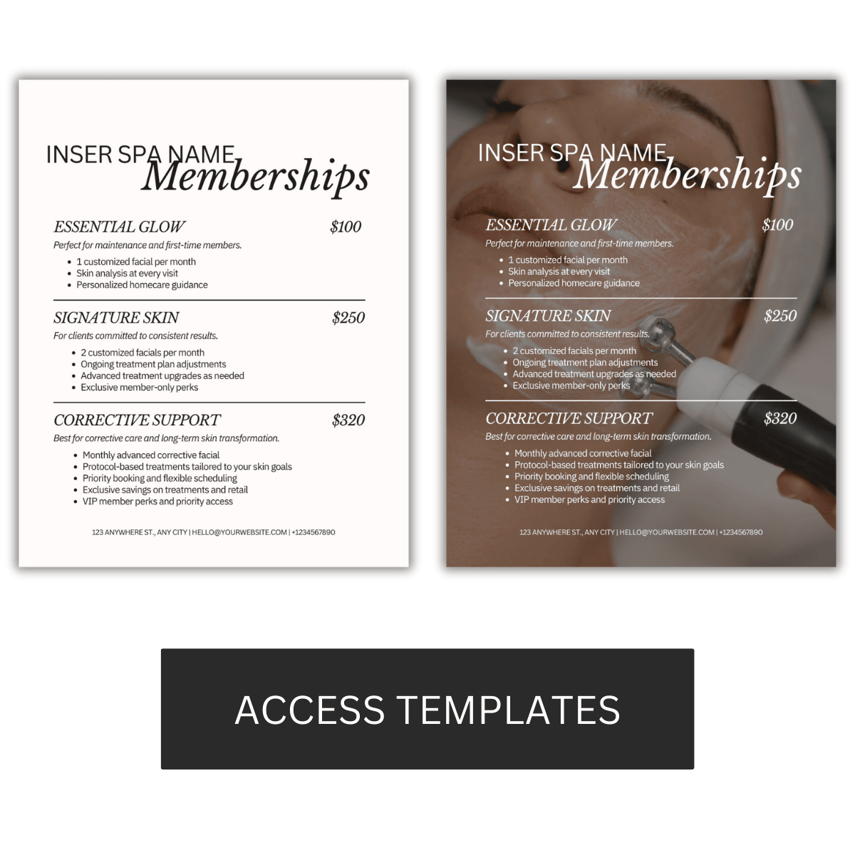 Membership Menu Graphic