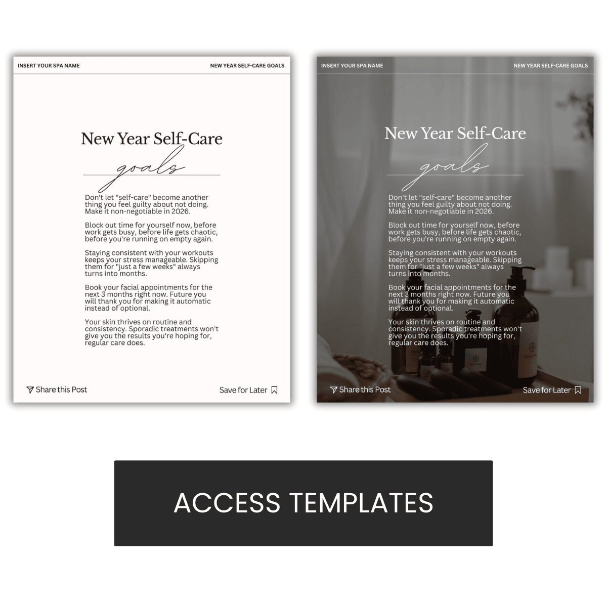 New Year Self-Care Goals Graphic