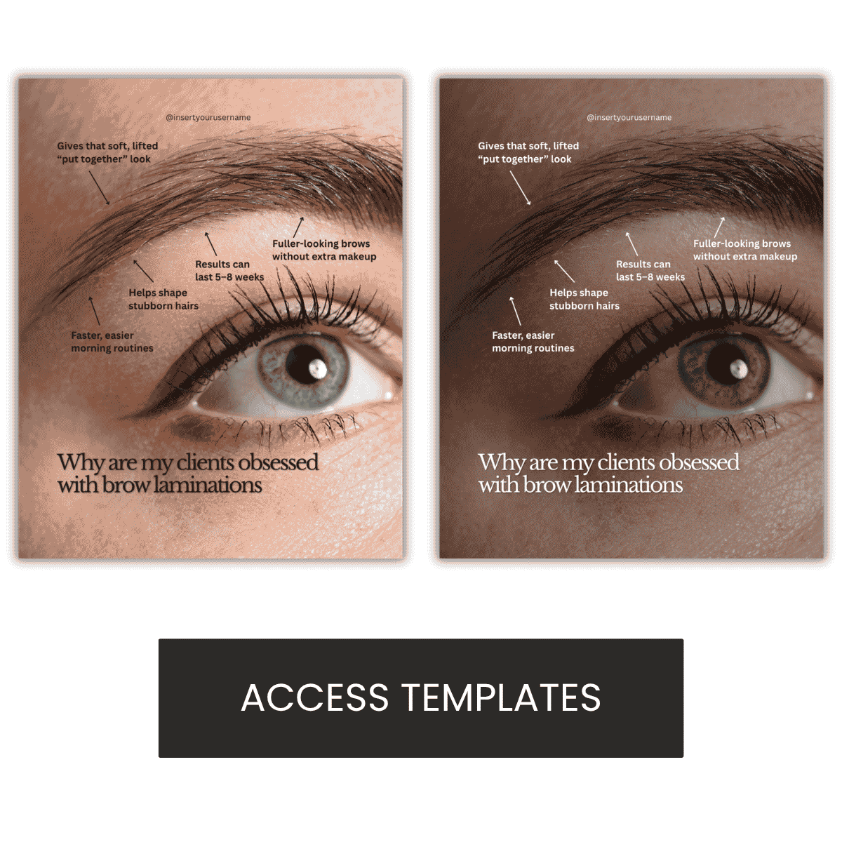 Brow Lamination Benefits Graphic