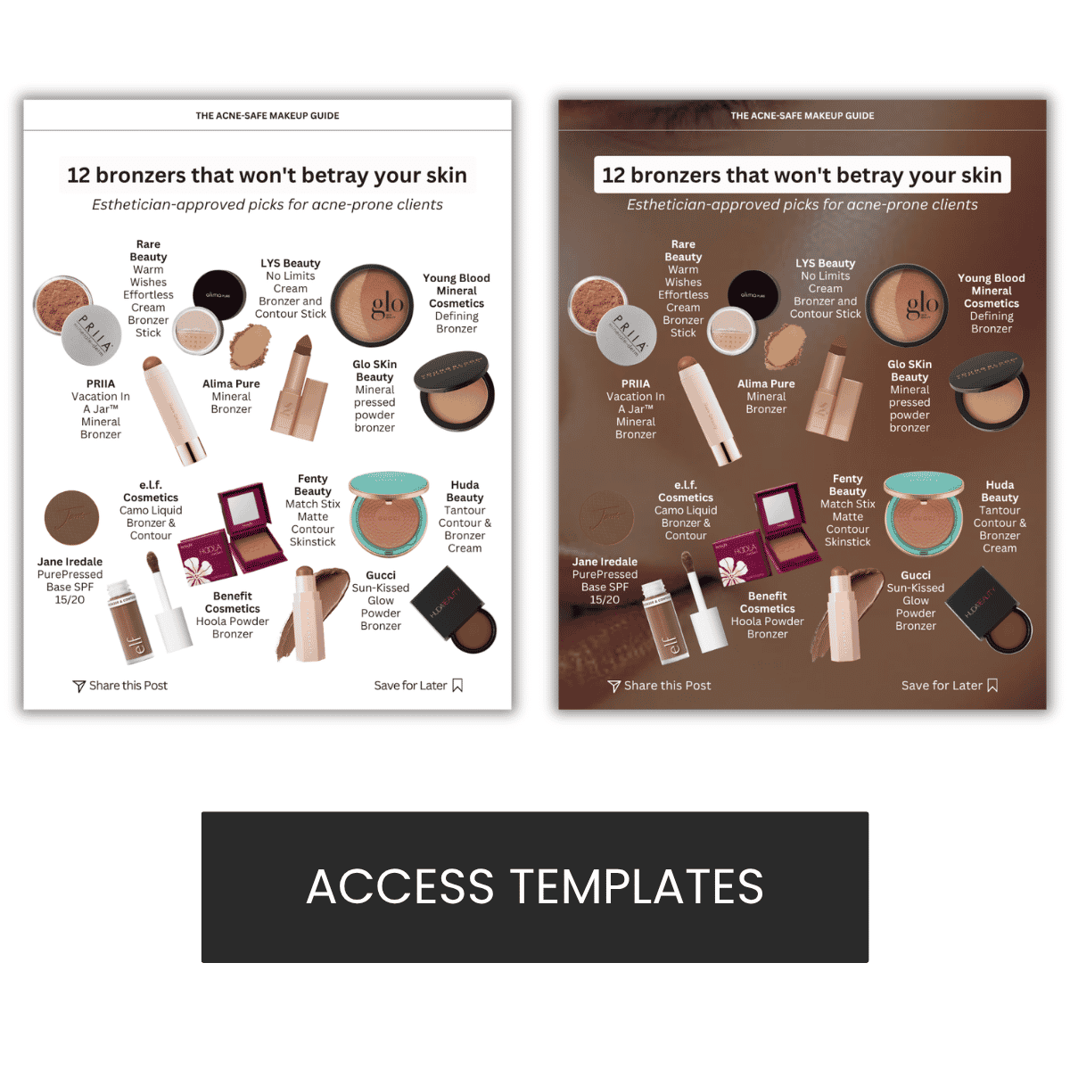 Bronzer: Acne-Safe Makeup Guide Graphic