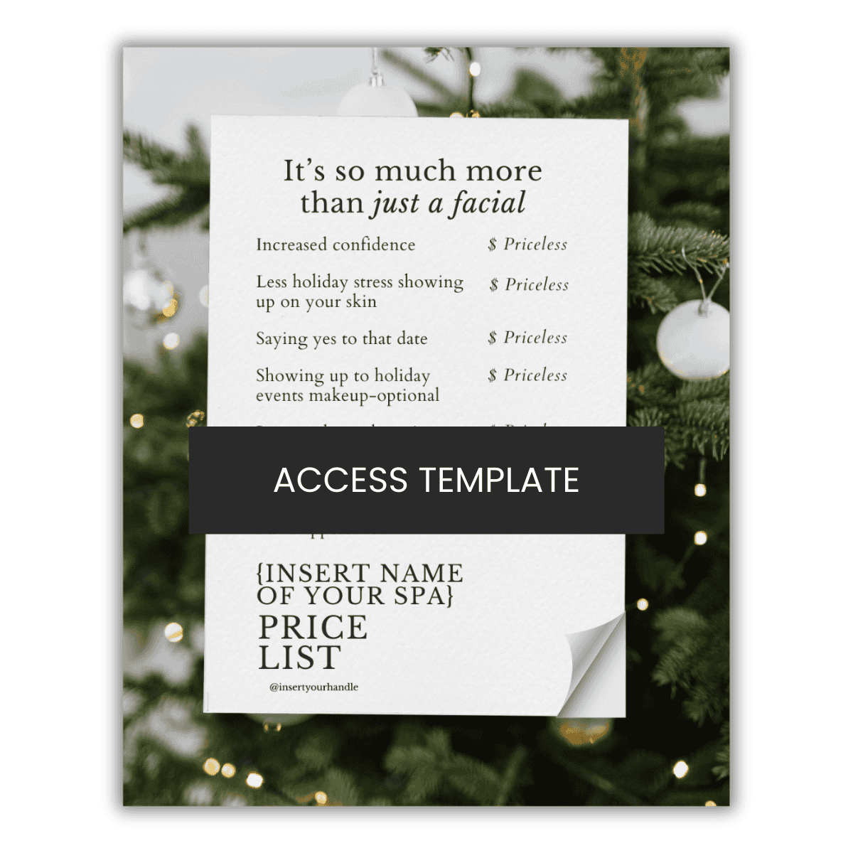 Price List Holiday Update Graphic