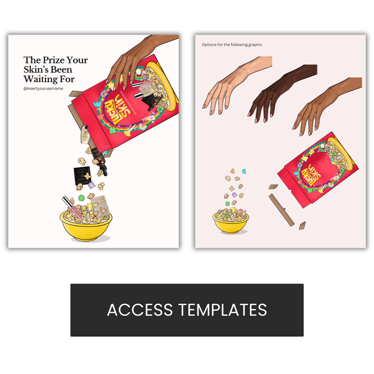 Lucky Skin Cereal Illustration