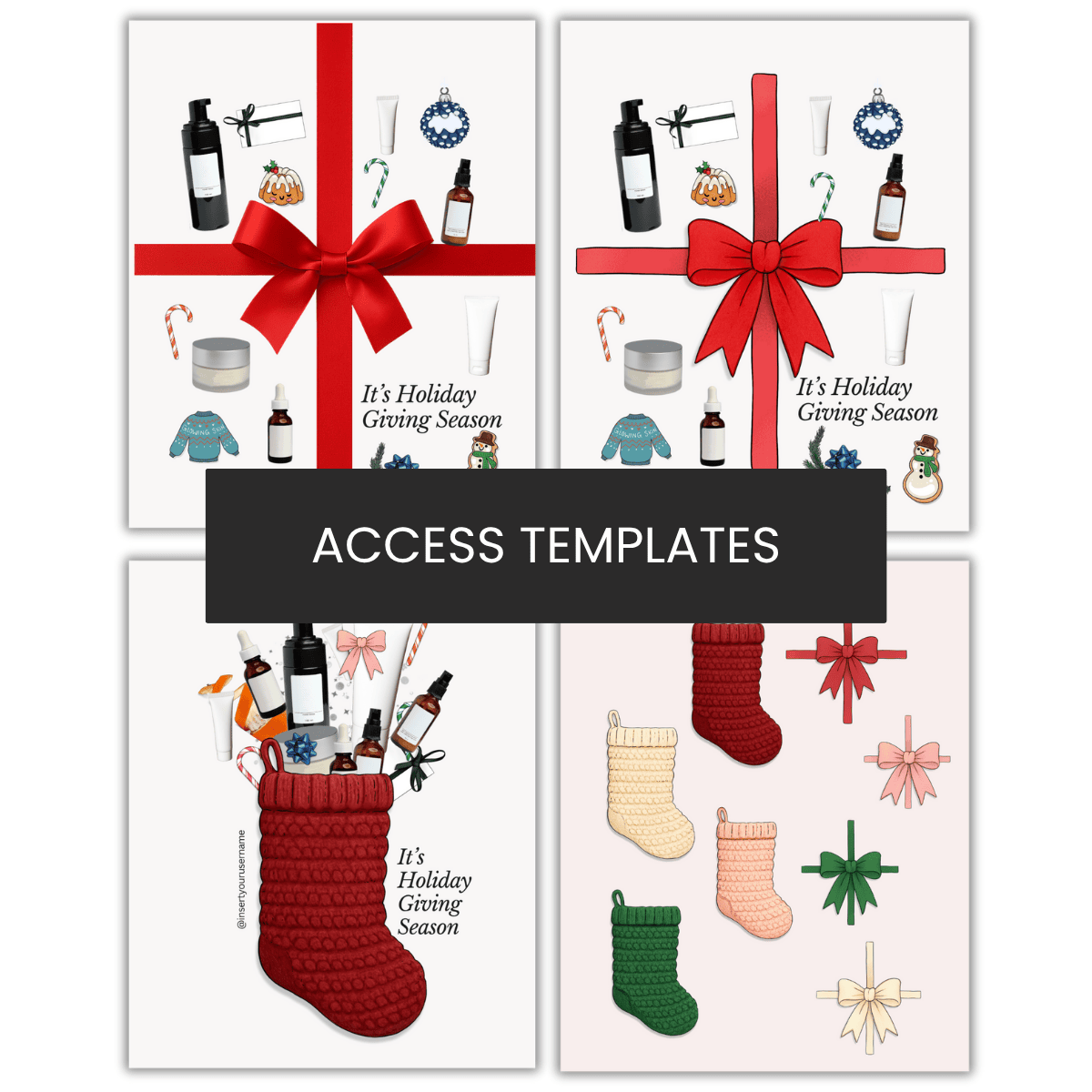 Pre-Holiday Gifting + Stocking Illustration | Illustration Option | Product Recs