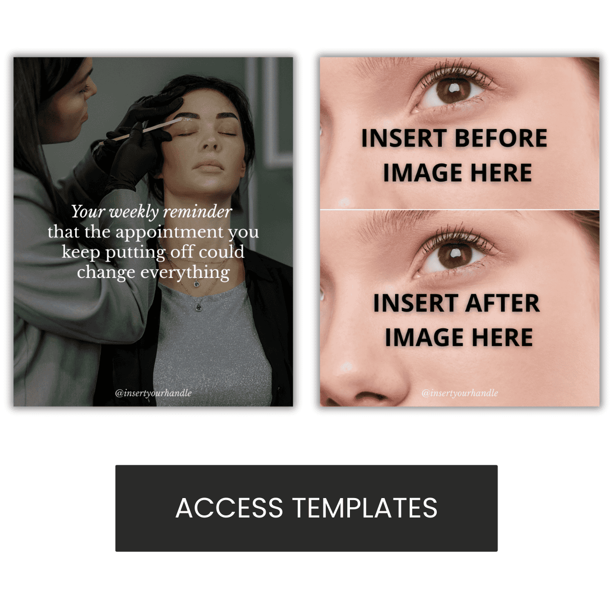 "Your weekly reminder  that the appointment you keep putting off could change everything" Post-Wax/ Before & After Carousel