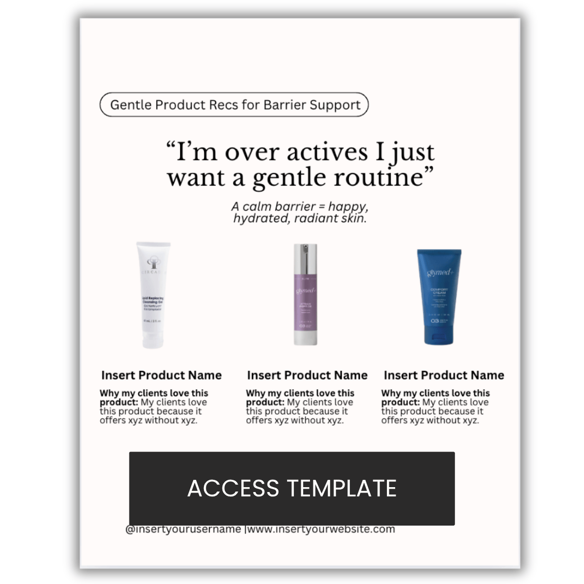 “I’m over actives I just want a gentle routine” Product Recommendations Carousel | Product Recs