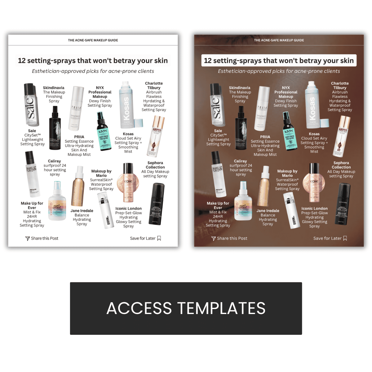 Setting-Spray: Acne-Safe Makeup Guide Graphic