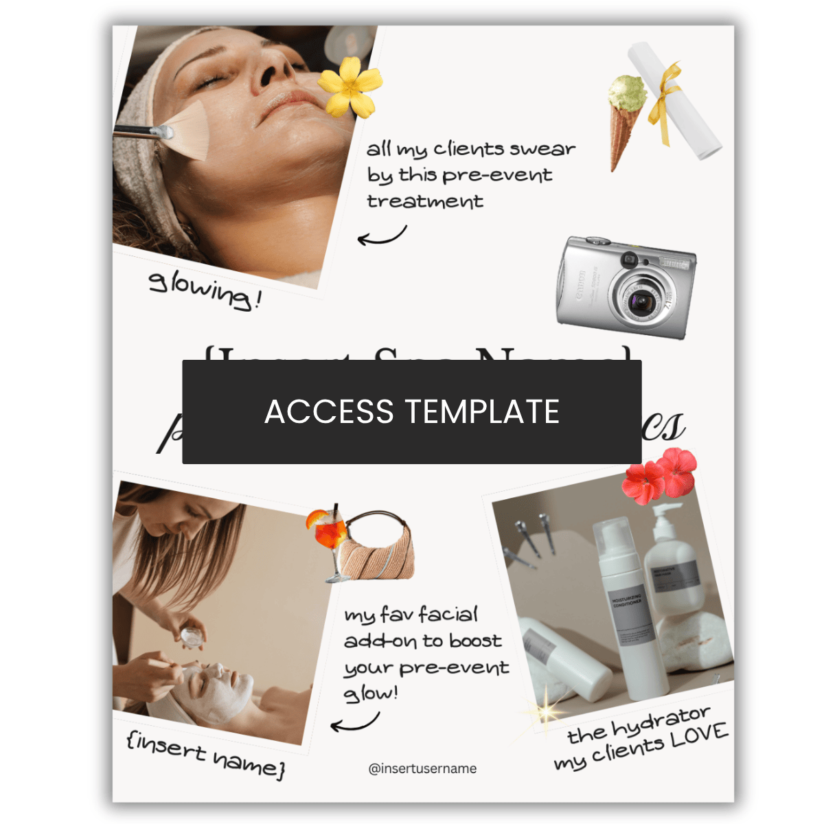 Pre-Summer Glow Recs Treatment & Product Recs Spring Graphic