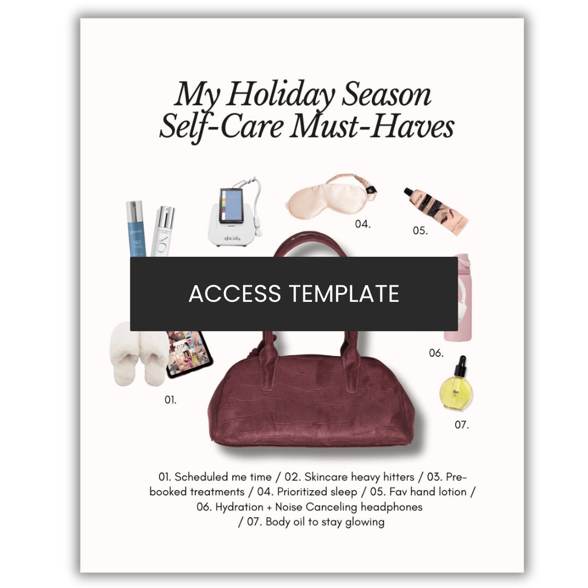 My Holiday Season  Self-Care Must-Haves Graphic | Product Recs