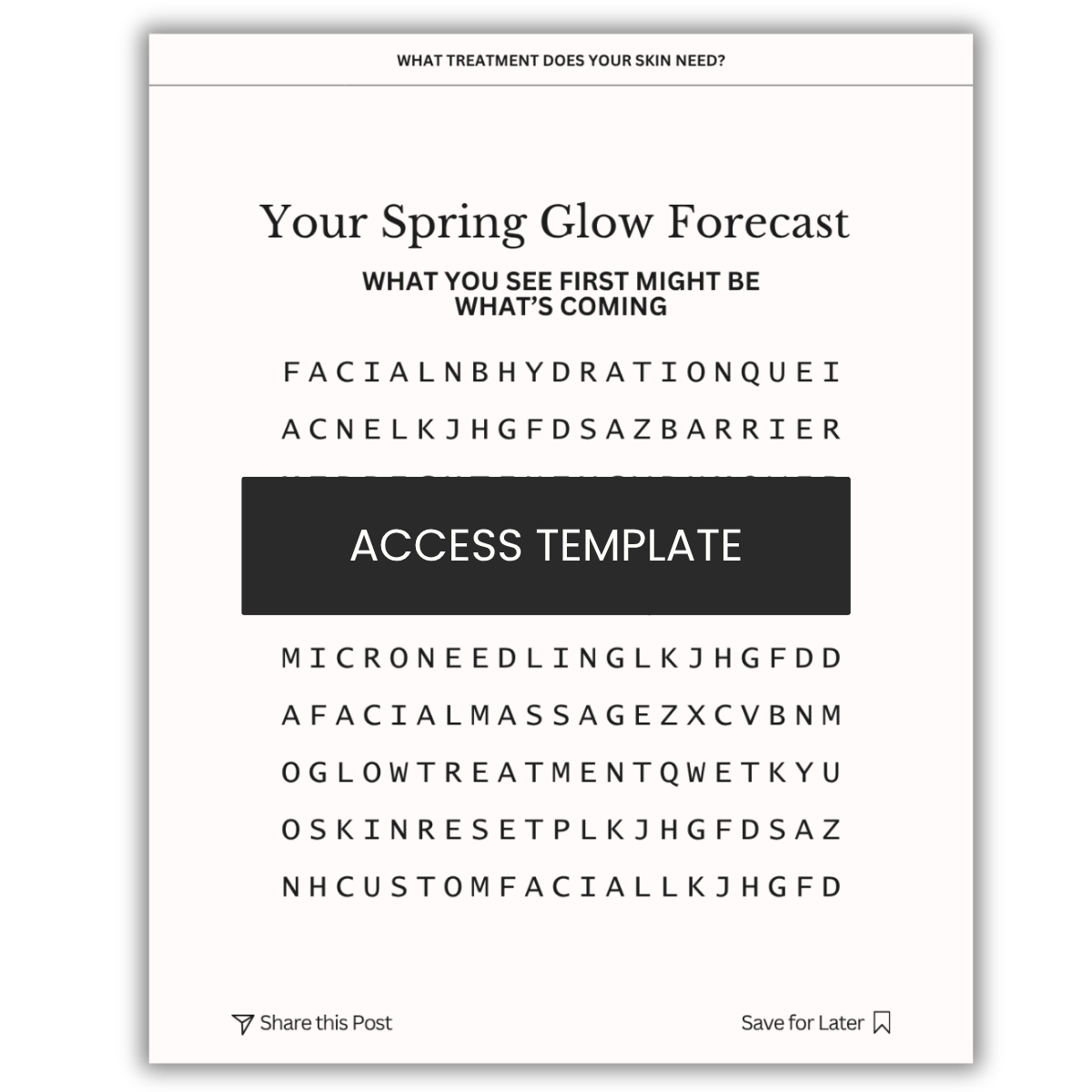 Your Spring Glow Forecast Graphic