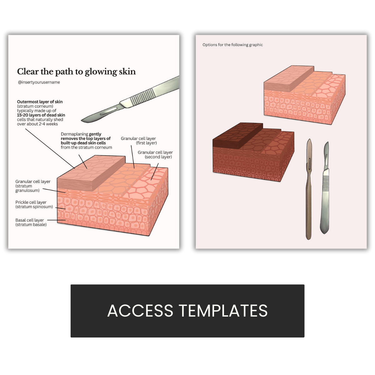 Dermaplaning Illustration