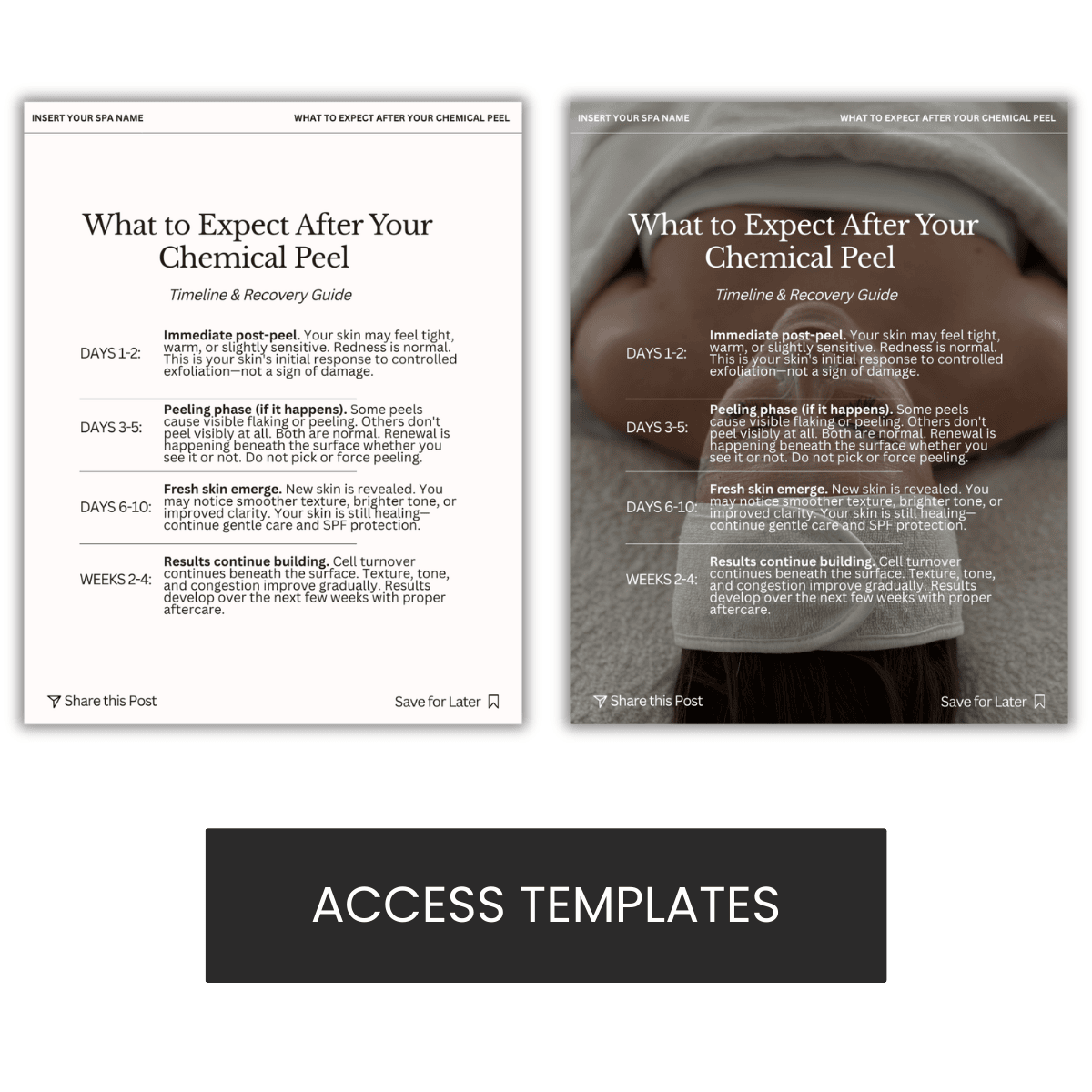 What to Expect After Your Chemical Peel Graphic