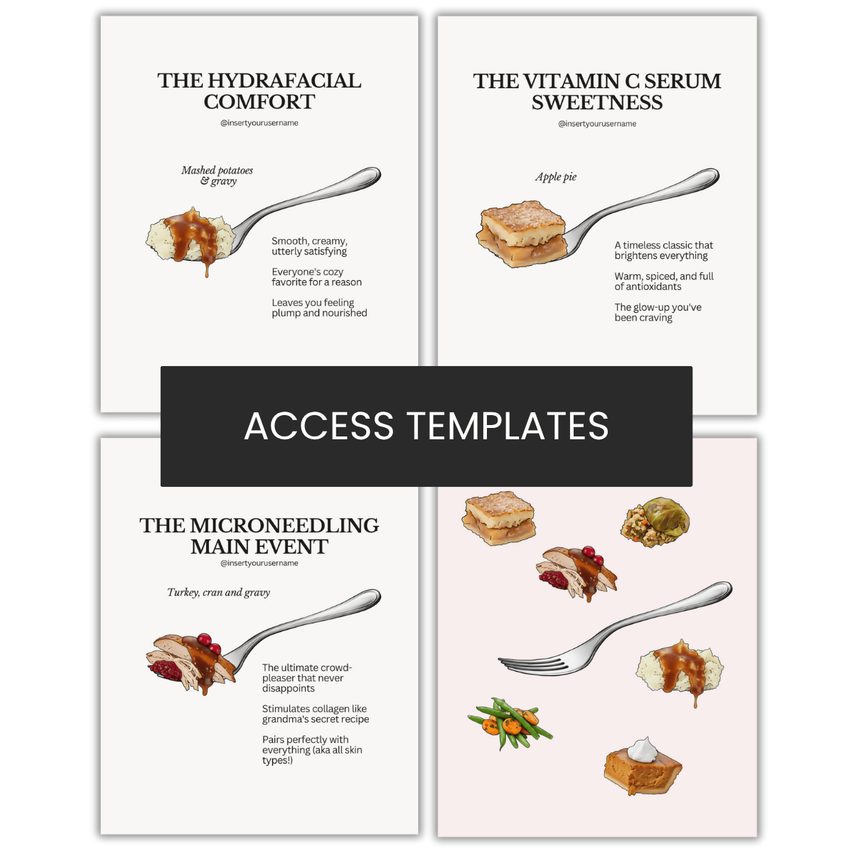 Skincare Spoonful Thanksgiving Illustration Carousel