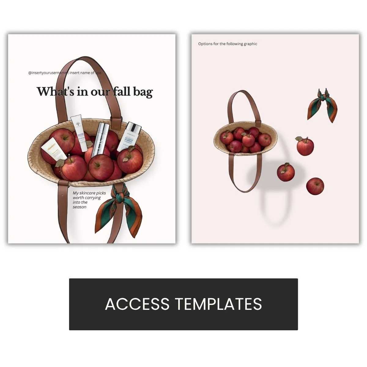 What's in our fall bag Illustration Graphic