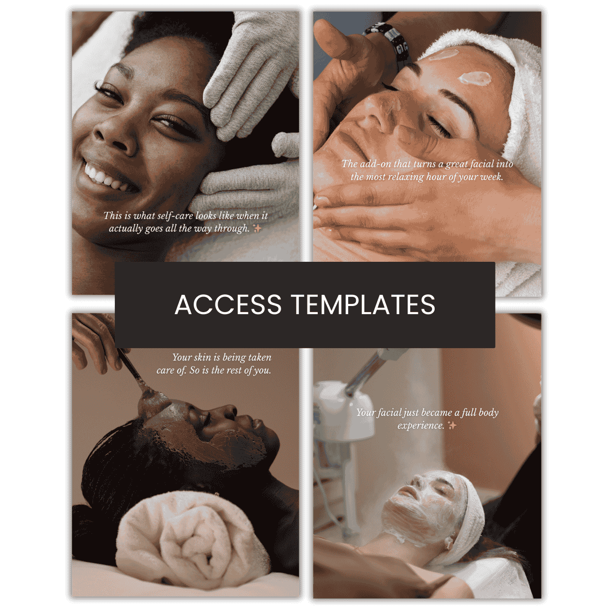 8 Sound & Vibration (VibroAcoustic) Relaxation Add-On Text Overlays (for graphics, carousels, treatment Reels) Collection