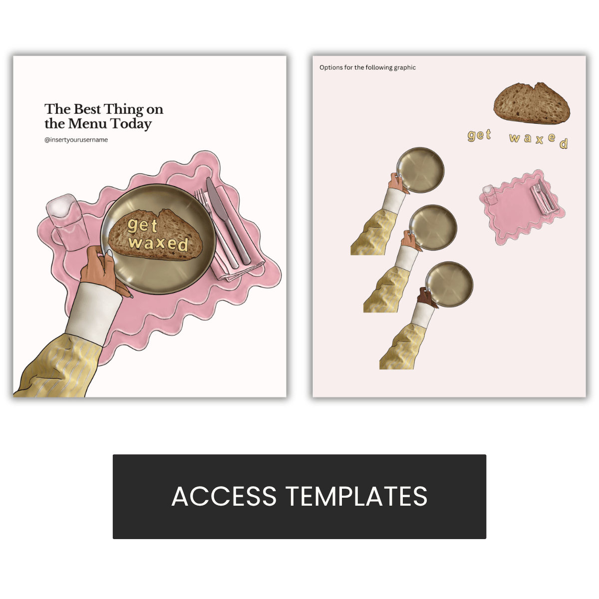 The Best Thing on the Menu Today Toast Illustration