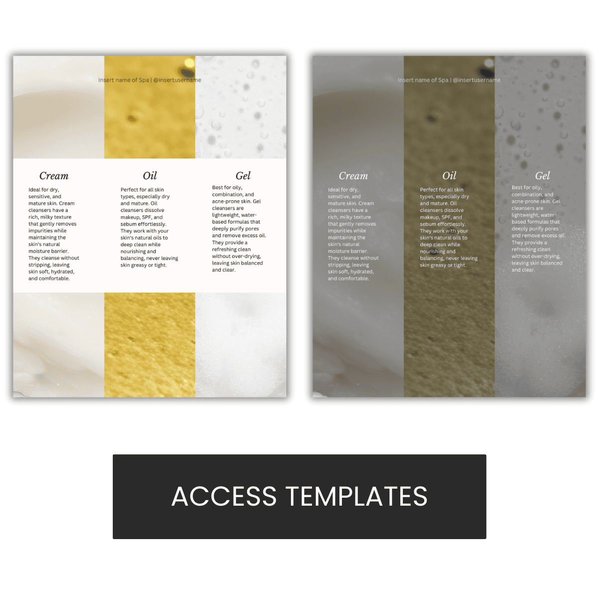 Different Cleansers Graphic