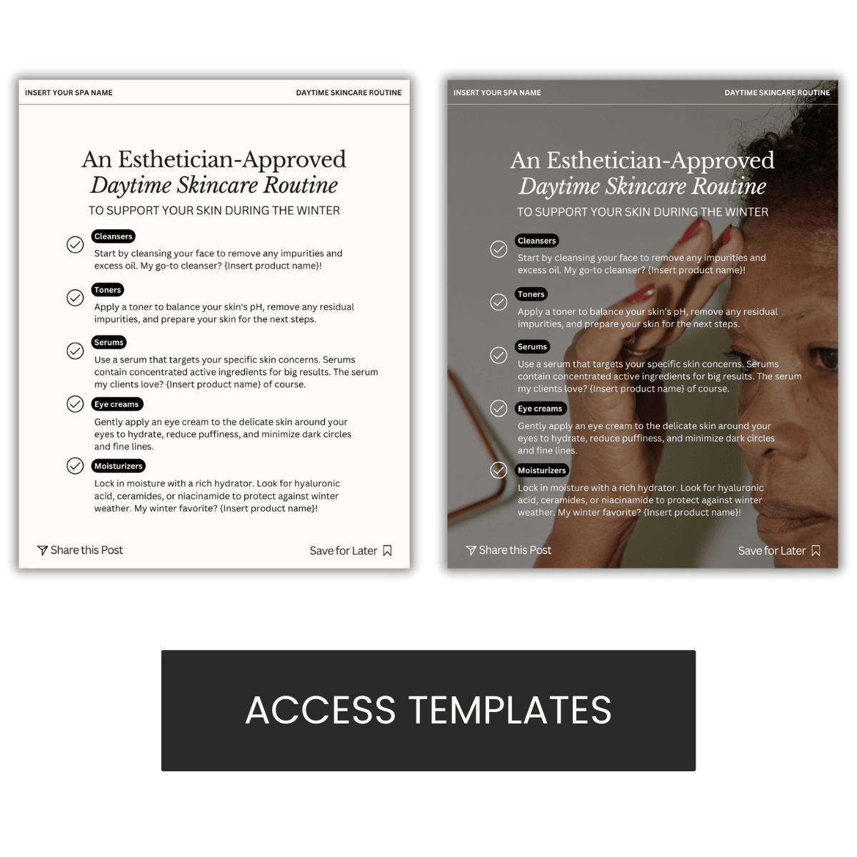 An Esthetician-Approved Daytime Winter Skincare Routine Graphic