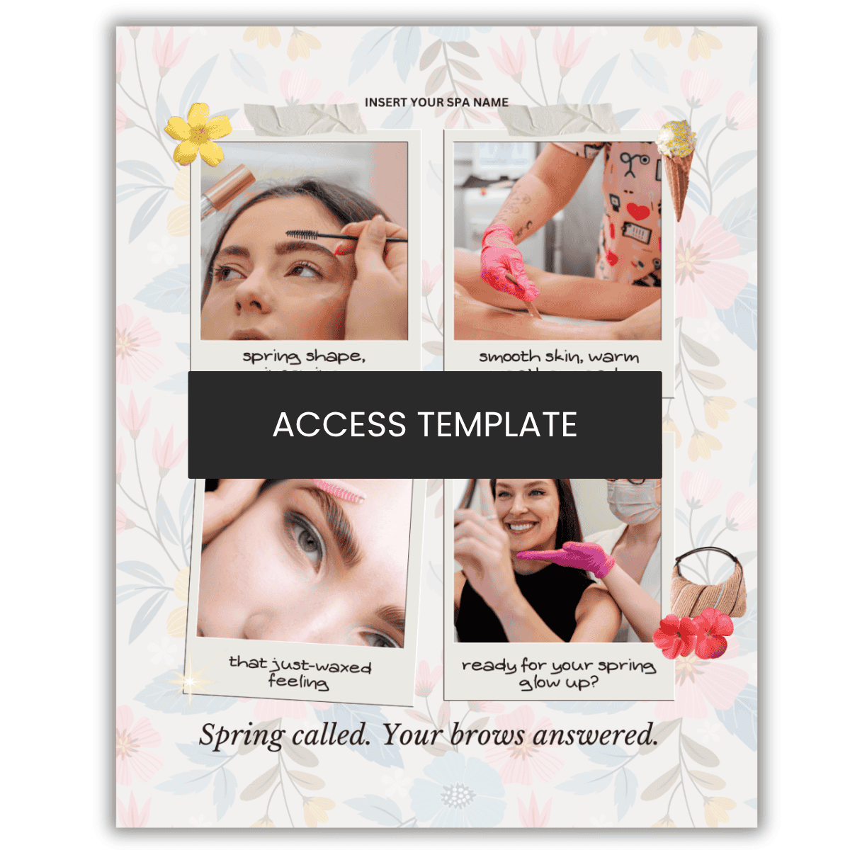 Spring called. Your brows answered. Graphic