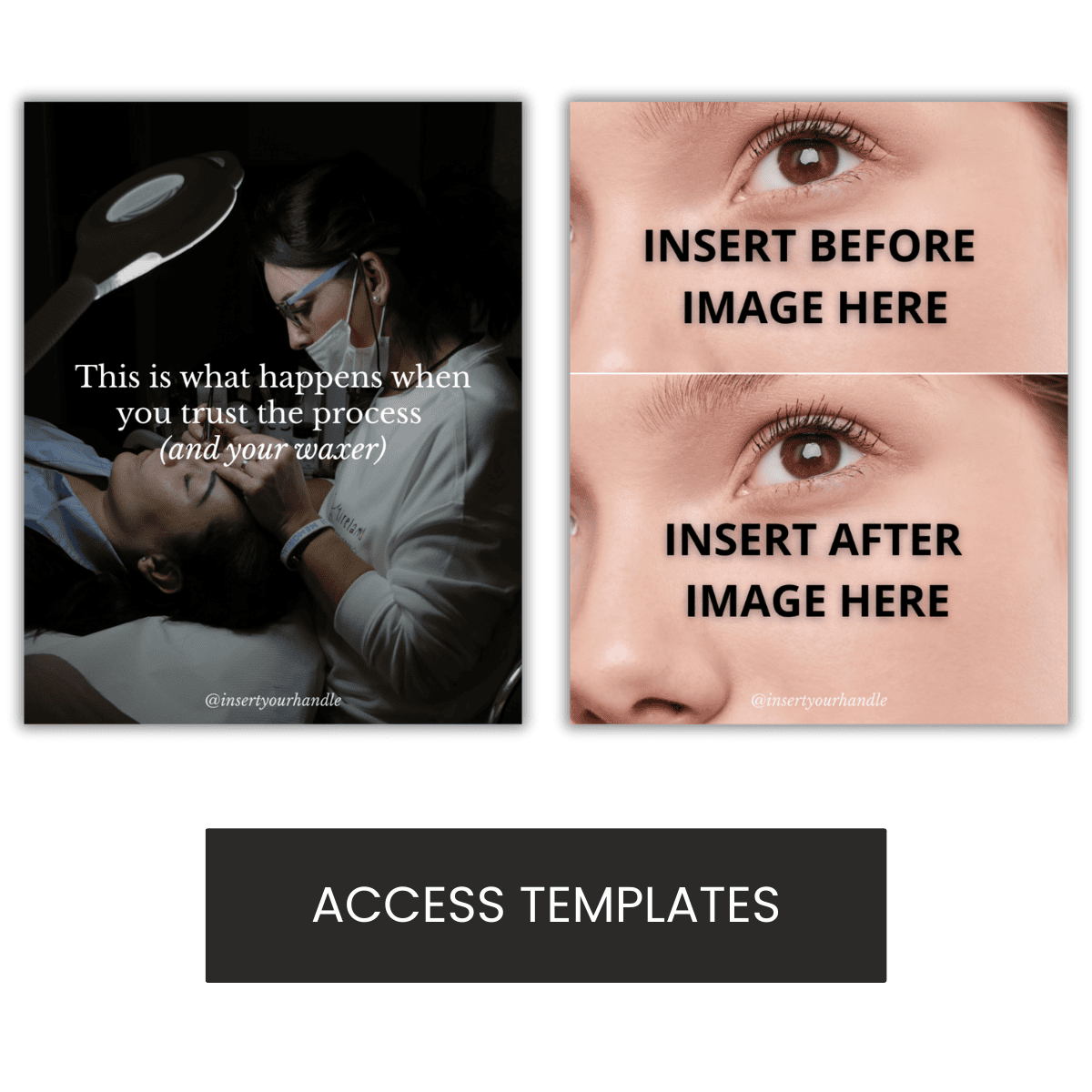 "This is what happens when you trust the process  (and your waxer)" Post-Wax/ Before & After Carousel