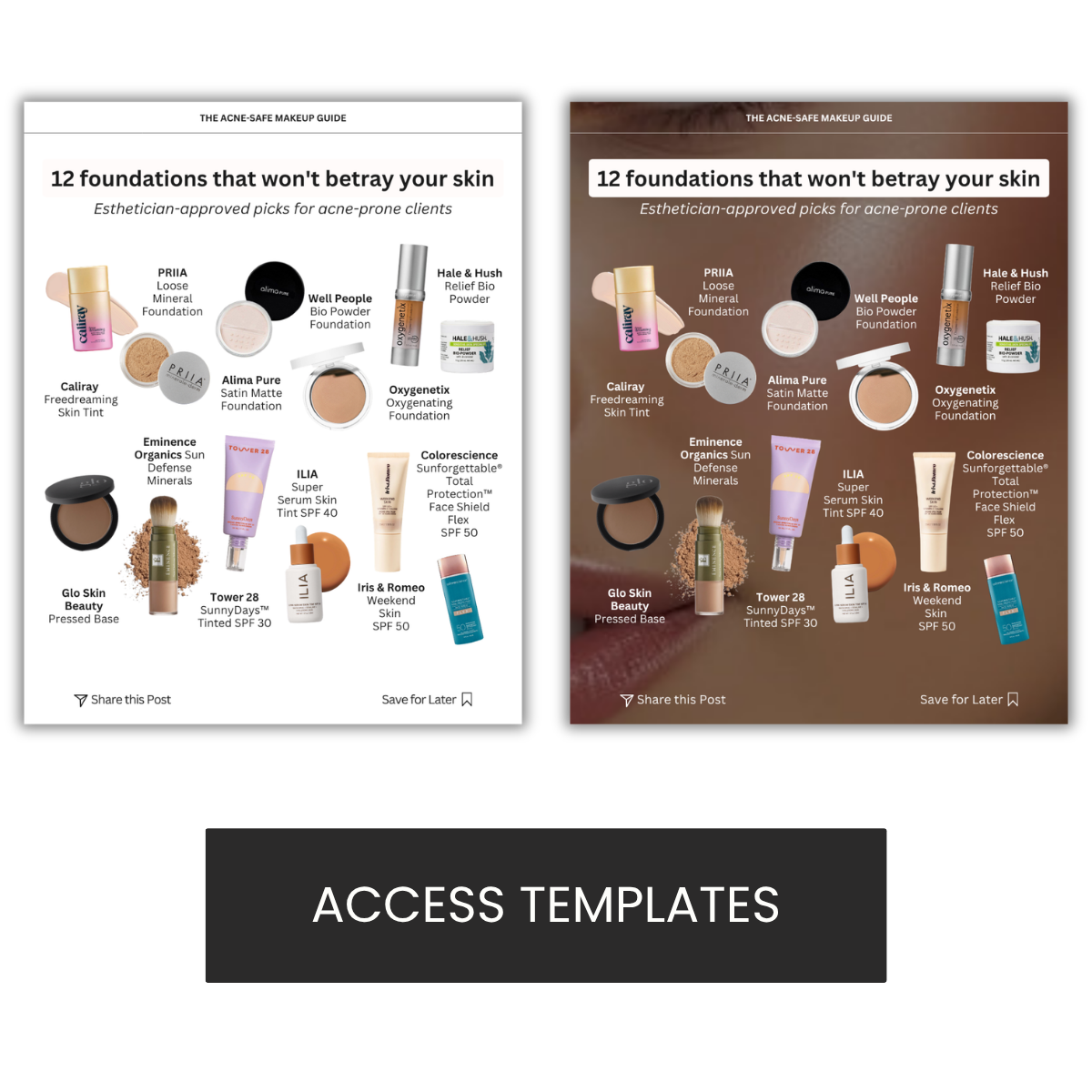 Foundation: Acne-Safe Makeup Guide Graphic