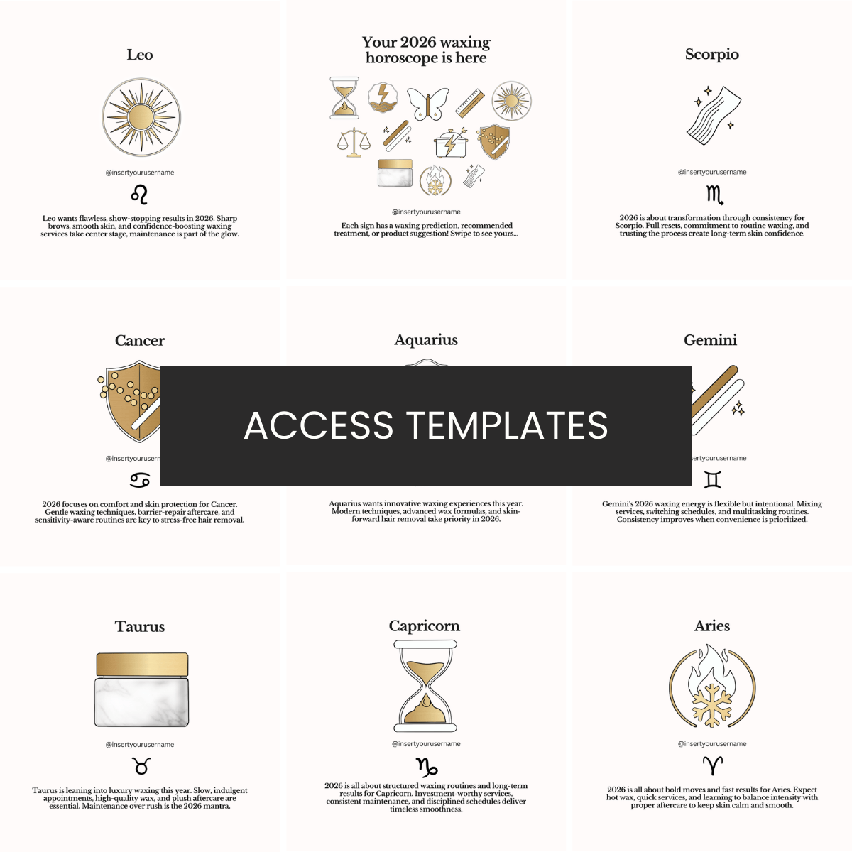 Waxing Horoscope Carousel Collection