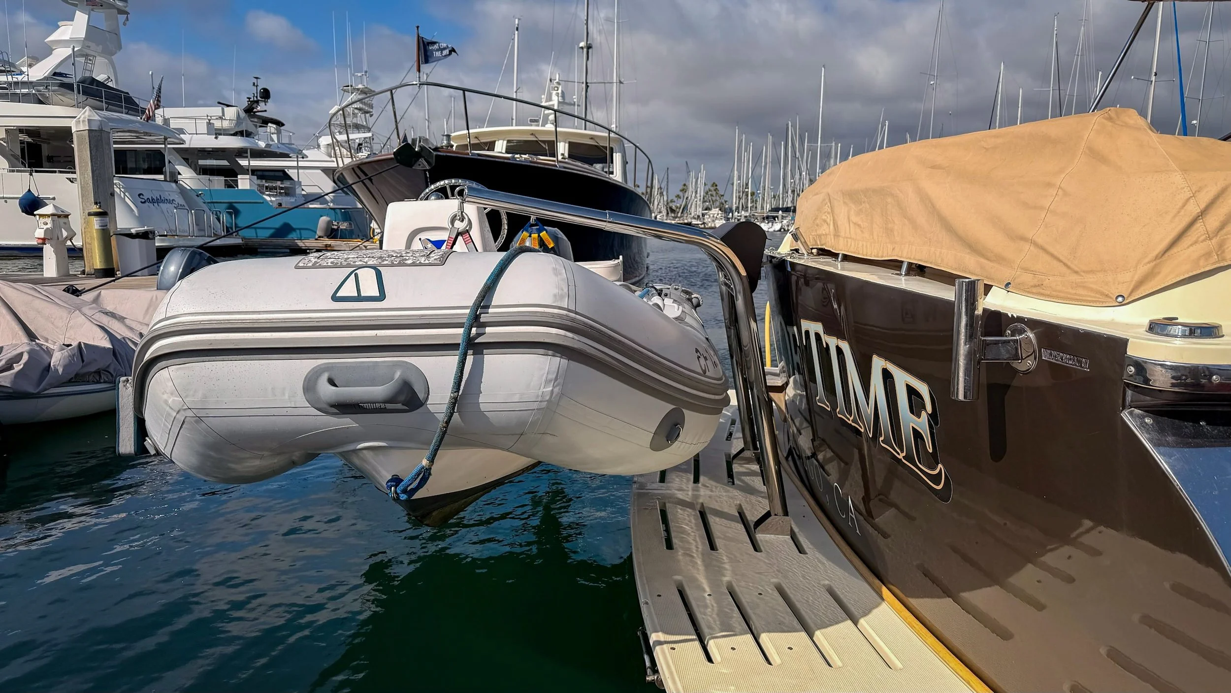 Custom Dinghy Davit Installation – Olsson Davit RS-5
