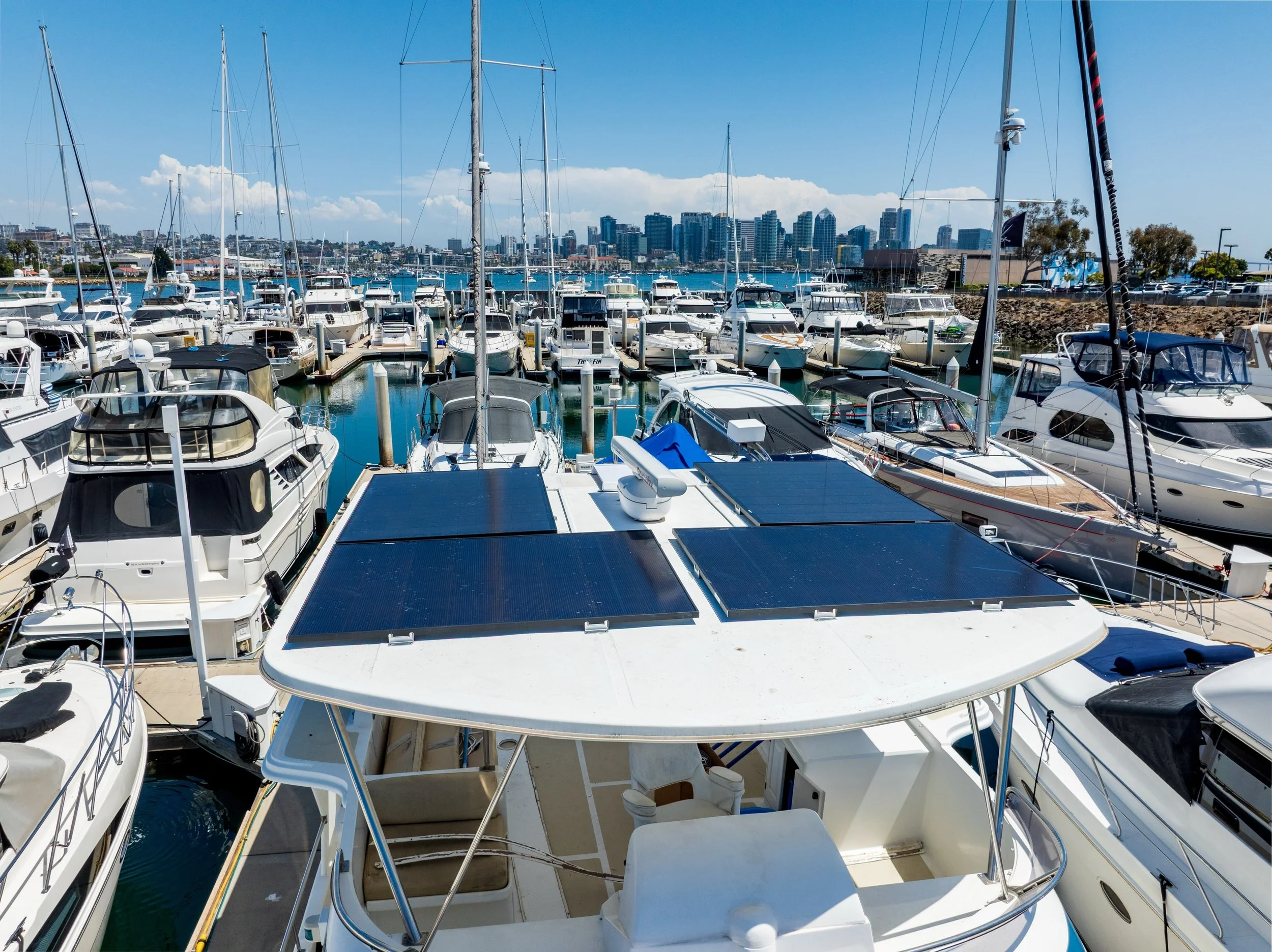 Powering the journey, without relying on the generator.
&bull; 1,840 watts of solar &bull; 900Ah of @victron_energy LiFePO₄ battery storage &bull; Full Victron power management and monitoring &bull; Arco Omega external alternator regulators to maximi