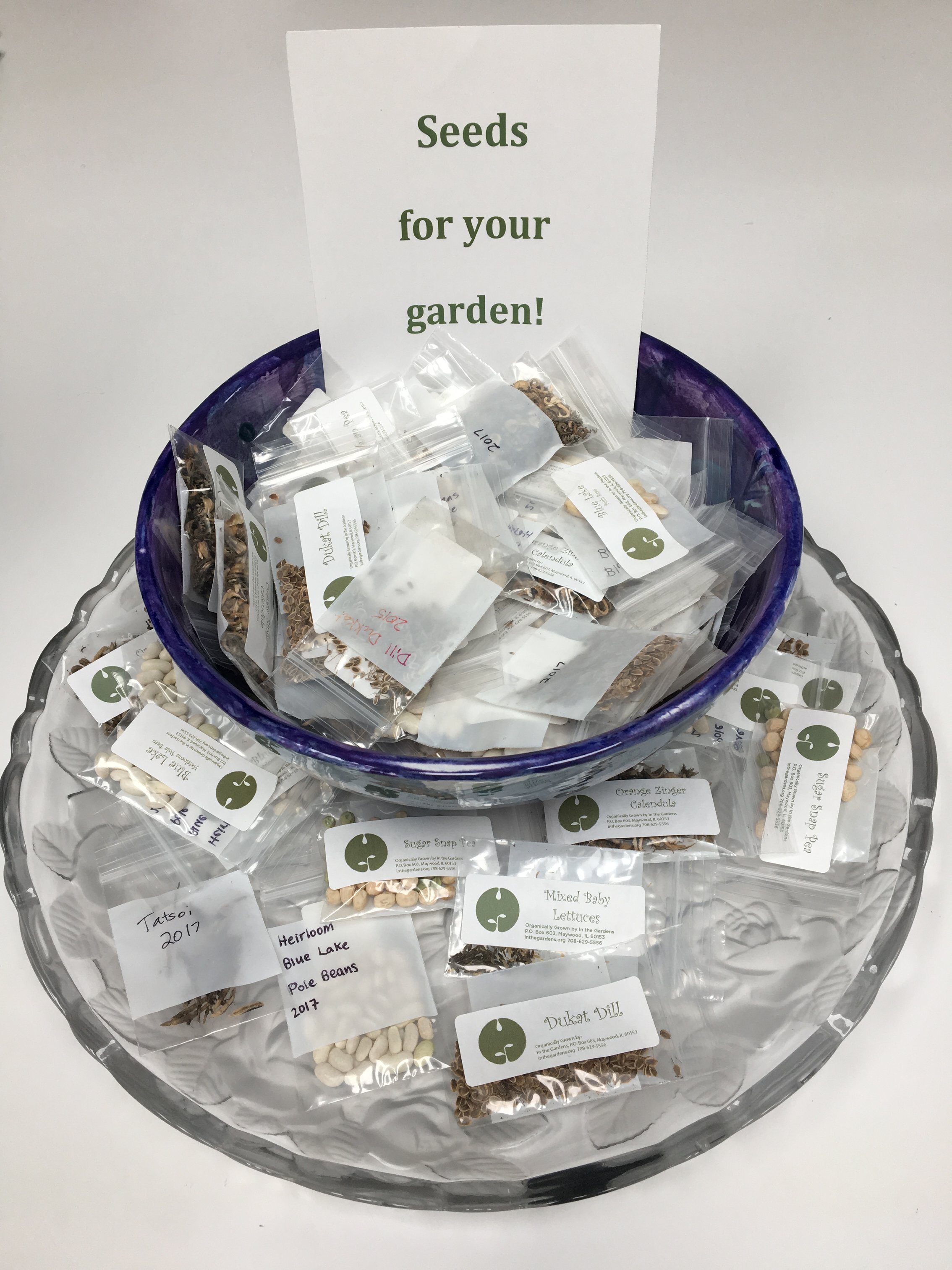  The 2017 In the Gardens stock of saved seeds. 
